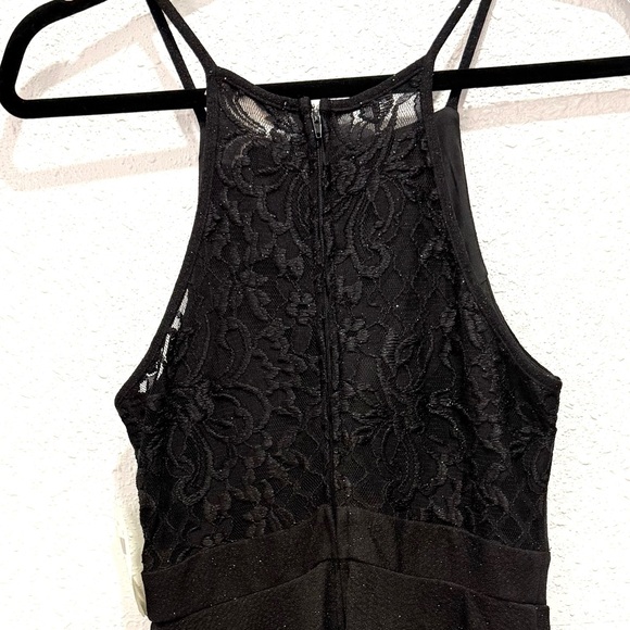 NEW Altar'd State Black Glitter halter Tiered fit and flare Dress M - Picture 9 of 13
